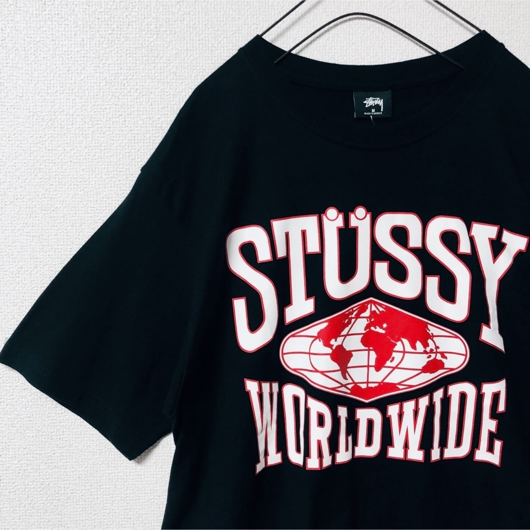 [人気] Stussy　メキシコ製　デカロゴ　アーチ　地球　WORLD WIDE