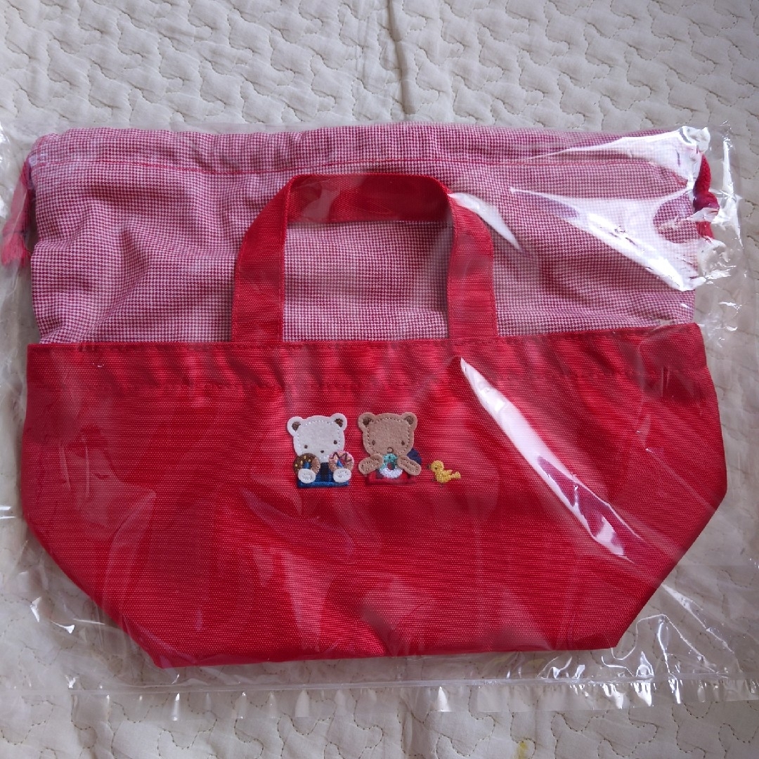 familiar - ファミリア ランチバッグ レッドの通販 by にゃんたす's