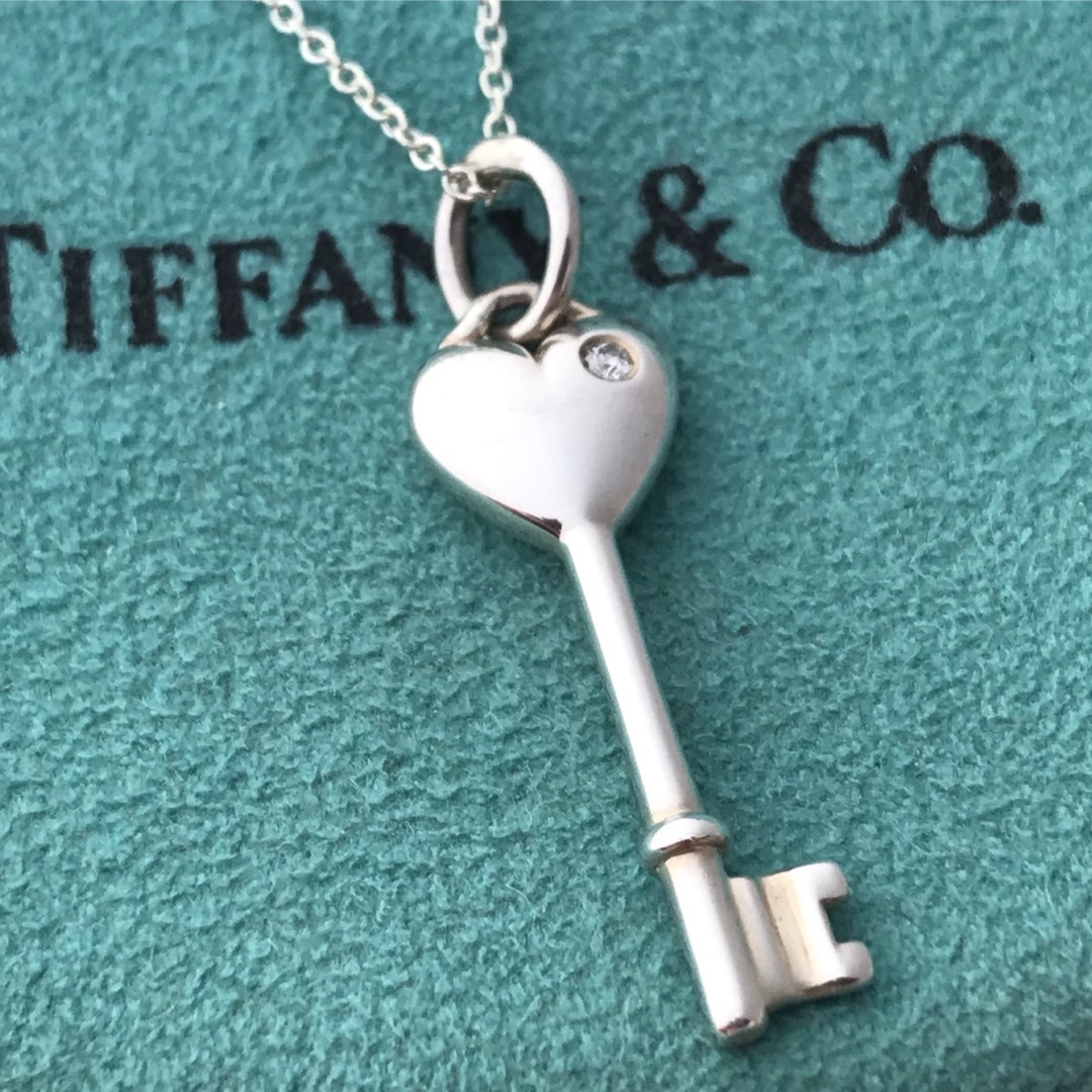 即納大特価 Tiffany ネックレス ダイヤ ハートキー 1P ダイヤ付きネックレス アクセサリー