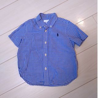 ラルフローレン(Ralph Lauren)のラルフローレン　青チェック半袖シャツ　24m(その他)