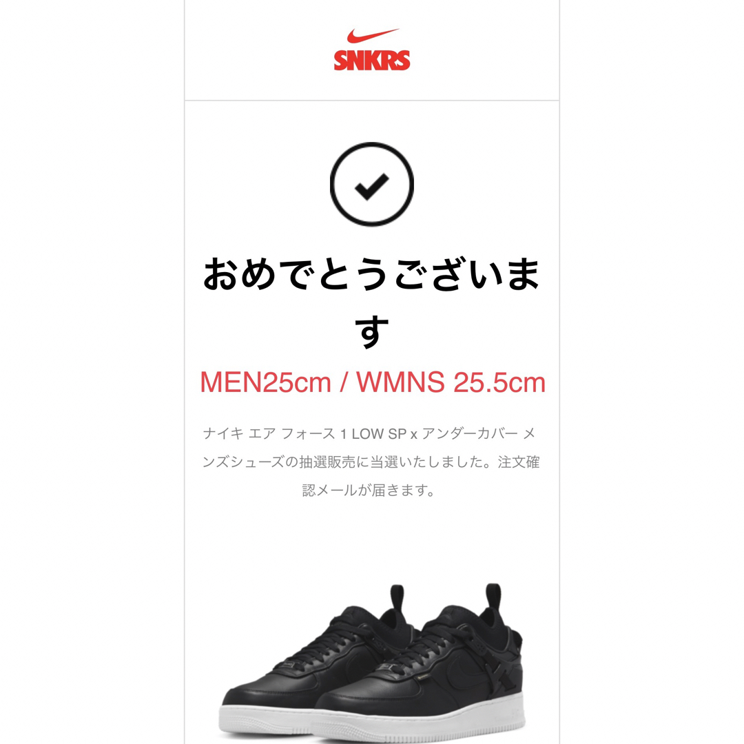 【Nike】エア フォース 1 LOW x アンダーカバー Black 25cm