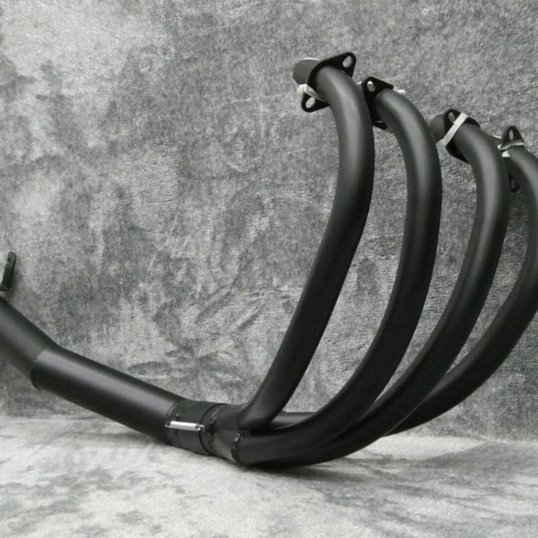 ゼファー７５０　ＤＪショート管　アルミ　黒７０π/ ブラック 自動車/バイクのバイク(パーツ)の商品写真