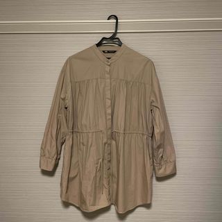 ザラ(ZARA)のZARA バンドカラーギャザーブラウス(シャツ/ブラウス(長袖/七分))