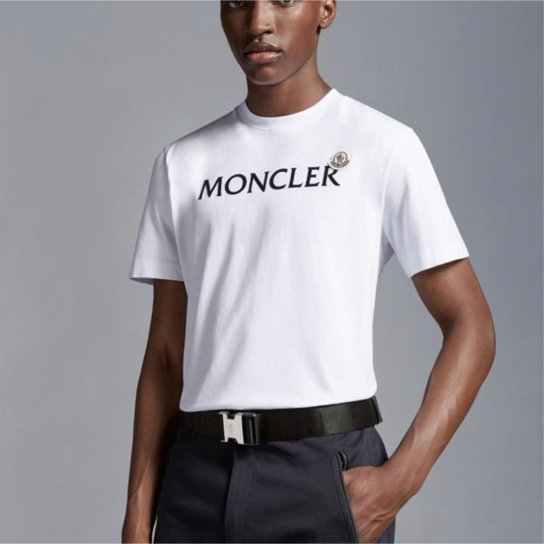 MONCLER - 【新品未使用】MONCLER ロゴTシャツ ホワイト Lサイズの通販