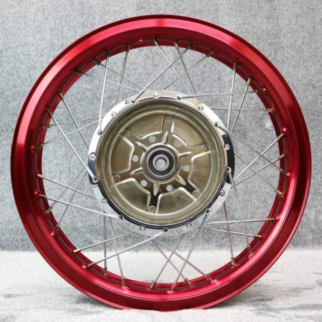 GS400 Hリム スポークホイール レッド / 赤 銀の通販 by GS400 Hリム スポークホイール レッド / 赤 銀の通販 by