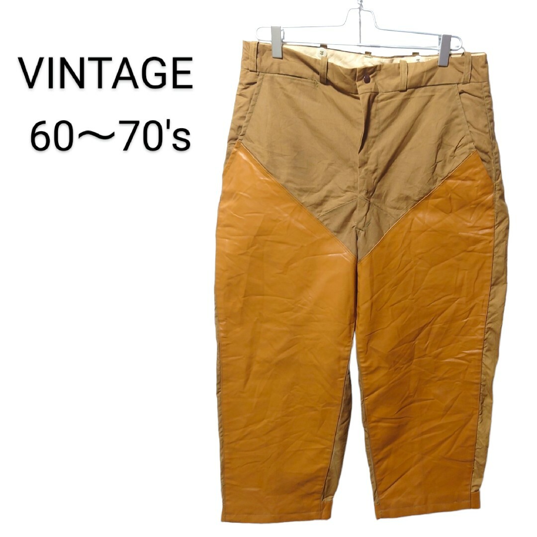 VINTAGE】60〜70's レザー ダブルニーダックパンツ A-1104 | www ...