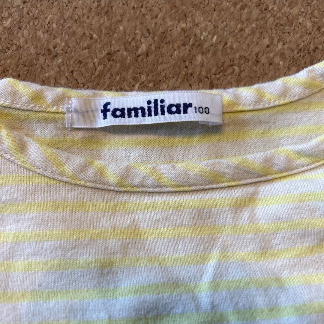 familiar(ファミリア)のfamiliar ファミリア Tシャツ 後ろレース イエロー 100 キッズ/ベビー/マタニティのキッズ服女の子用(90cm~)(Tシャツ/カットソー)の商品写真