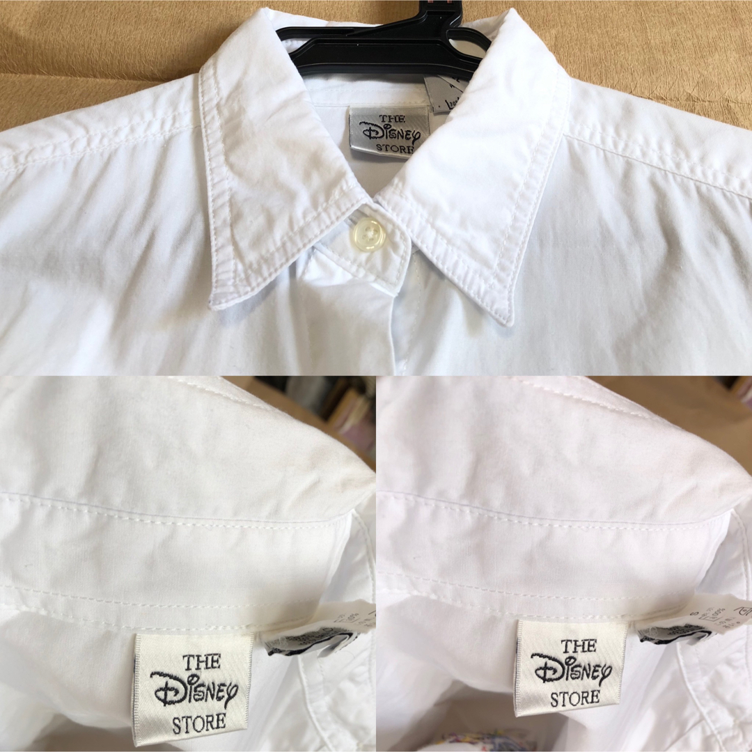 90s Disney 白シャツ S 長袖 刺繍 ディズニー ビンテージ 6