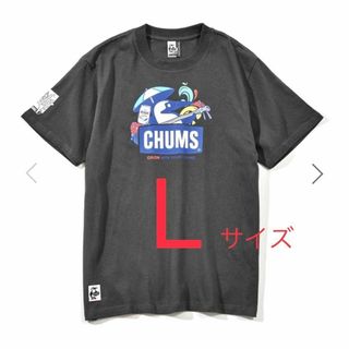 チャムス(CHUMS)の【新品未使用】チャムス オリオンビール Tシャツ 三線デザイン ブラック L(Tシャツ/カットソー(半袖/袖なし))