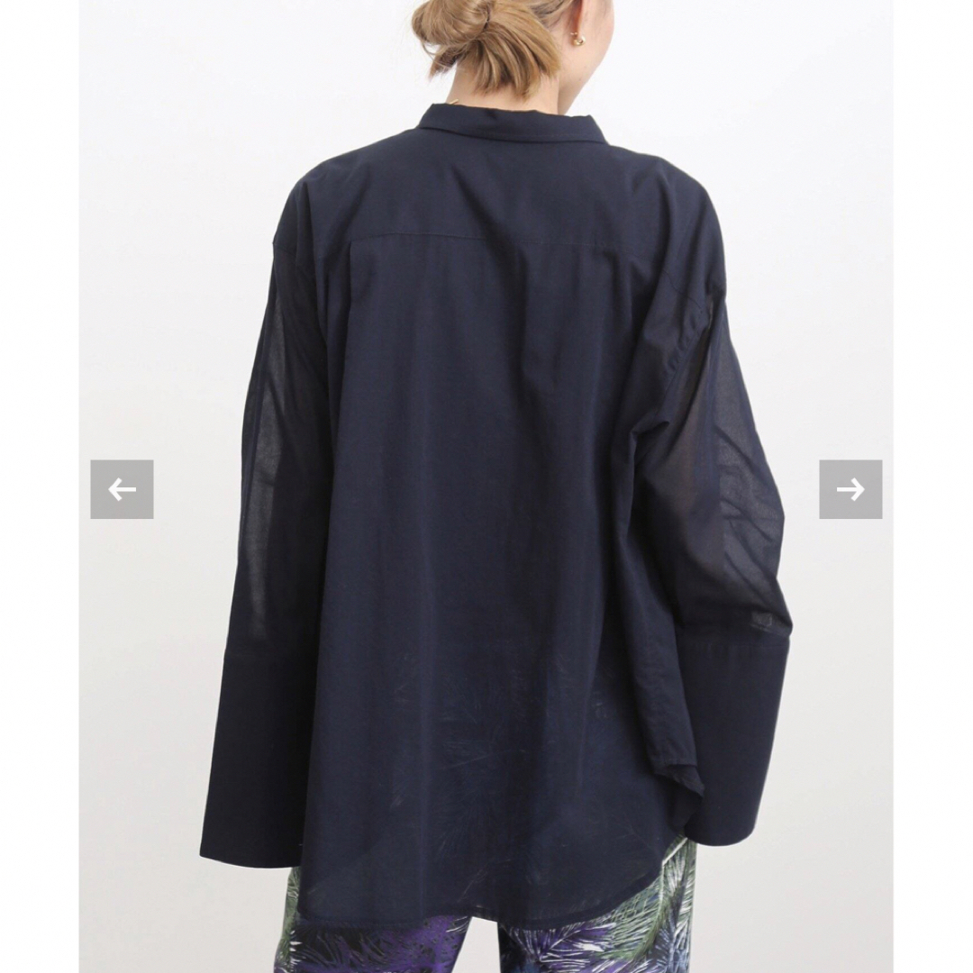 L'Appartement DEUXIEME CLASSE(アパルトモンドゥーズィエムクラス)のGOOD GRIEF!/グッドグリーフ】 SHEER COTTON SHIRT レディースのトップス(シャツ/ブラウス(長袖/七分))の商品写真