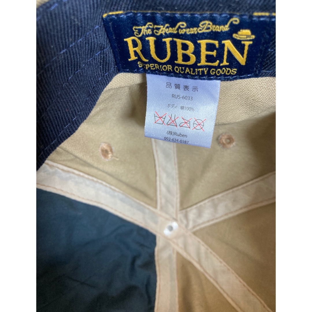 Ruben(ルーベン)のベージュカラーキャップ【RUBEN(ルーベン)】程度良好スナップバック帽子CAP レディースの帽子(キャップ)の商品写真