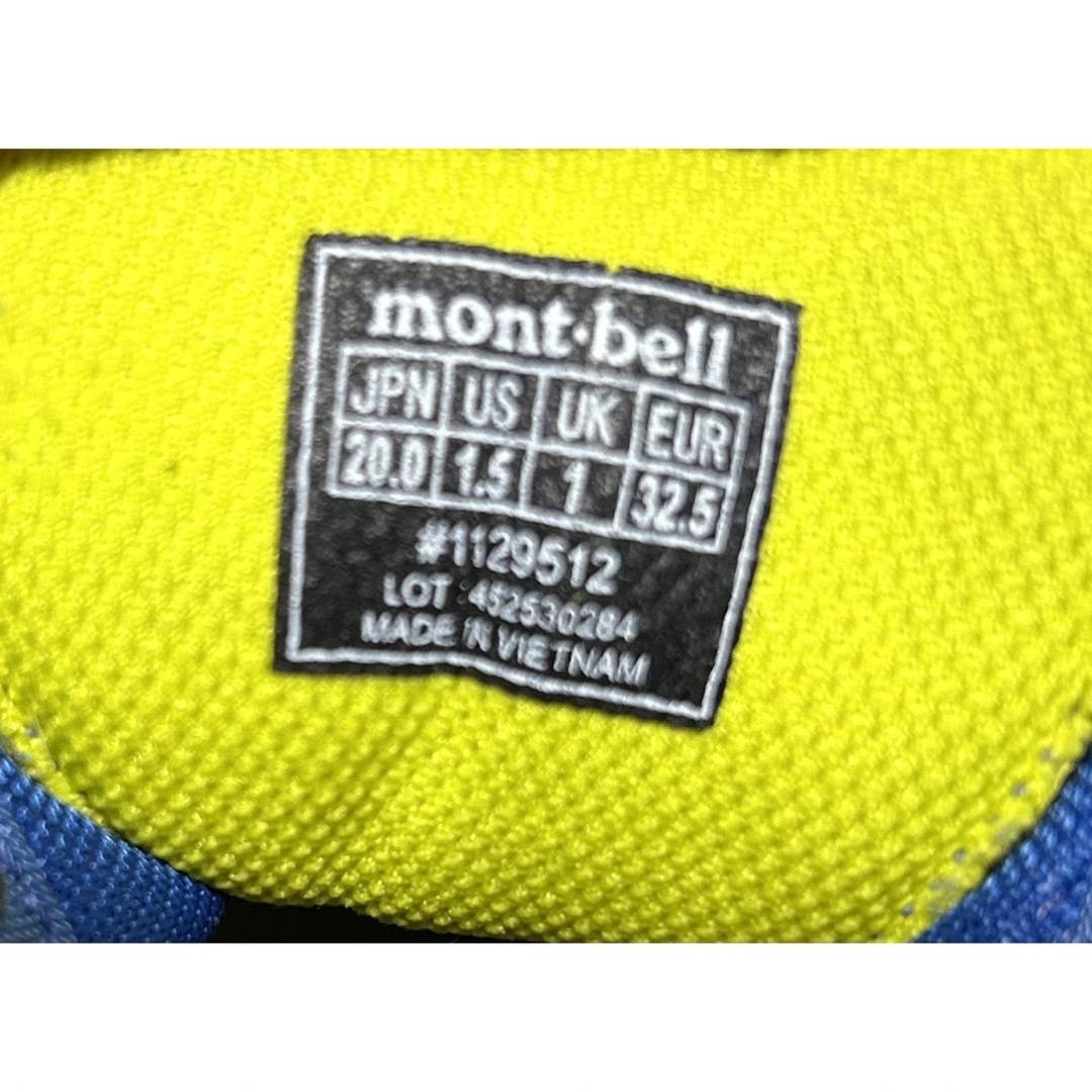 mont bell(モンベル)のモンベル　スニーカー　20.0cm 青 キッズ/ベビー/マタニティのキッズ靴/シューズ(15cm~)(スニーカー)の商品写真