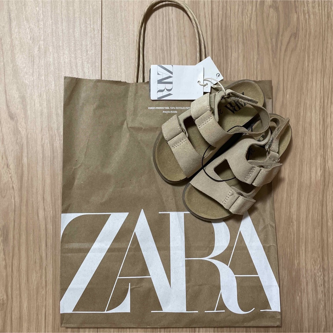 ZARA新品本革レザーサンダル