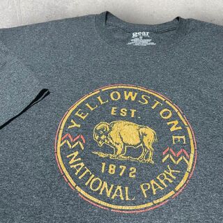 US古着 gear イエローストーン国立公園 羊 Tシャツ XXL グレー(Tシャツ/カットソー(半袖/袖なし))