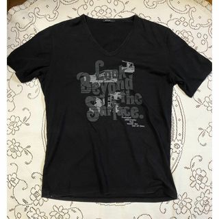 コムサイズム(COMME CA ISM)のCOMME CA ISM｜コムサイズム Vネック デザイン半袖Tシャツ Lサイズ(Tシャツ/カットソー(半袖/袖なし))