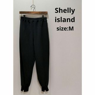 シェリーアイランド(Shelly island)のシェリーアイランド Shelly island フロントスリット パンツ 黒 M(カジュアルパンツ)