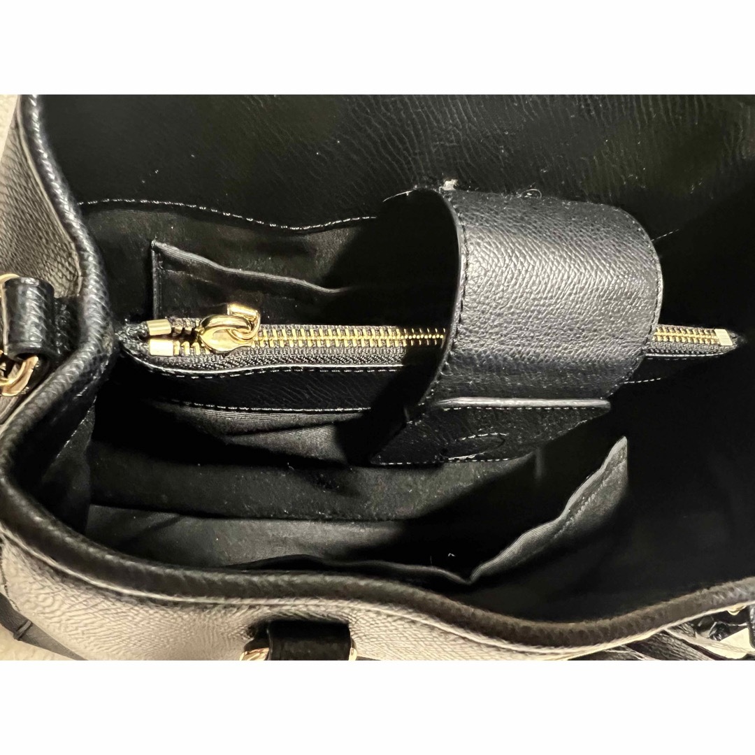 COACH(コーチ)の中古　コーチ　バッグ　ブラック　F34607 クロスグレインレザー レディースのバッグ(ハンドバッグ)の商品写真