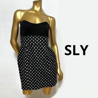 スライ(SLY)の【2887】SLY ベア ワンピース M ドット(ミニワンピース)