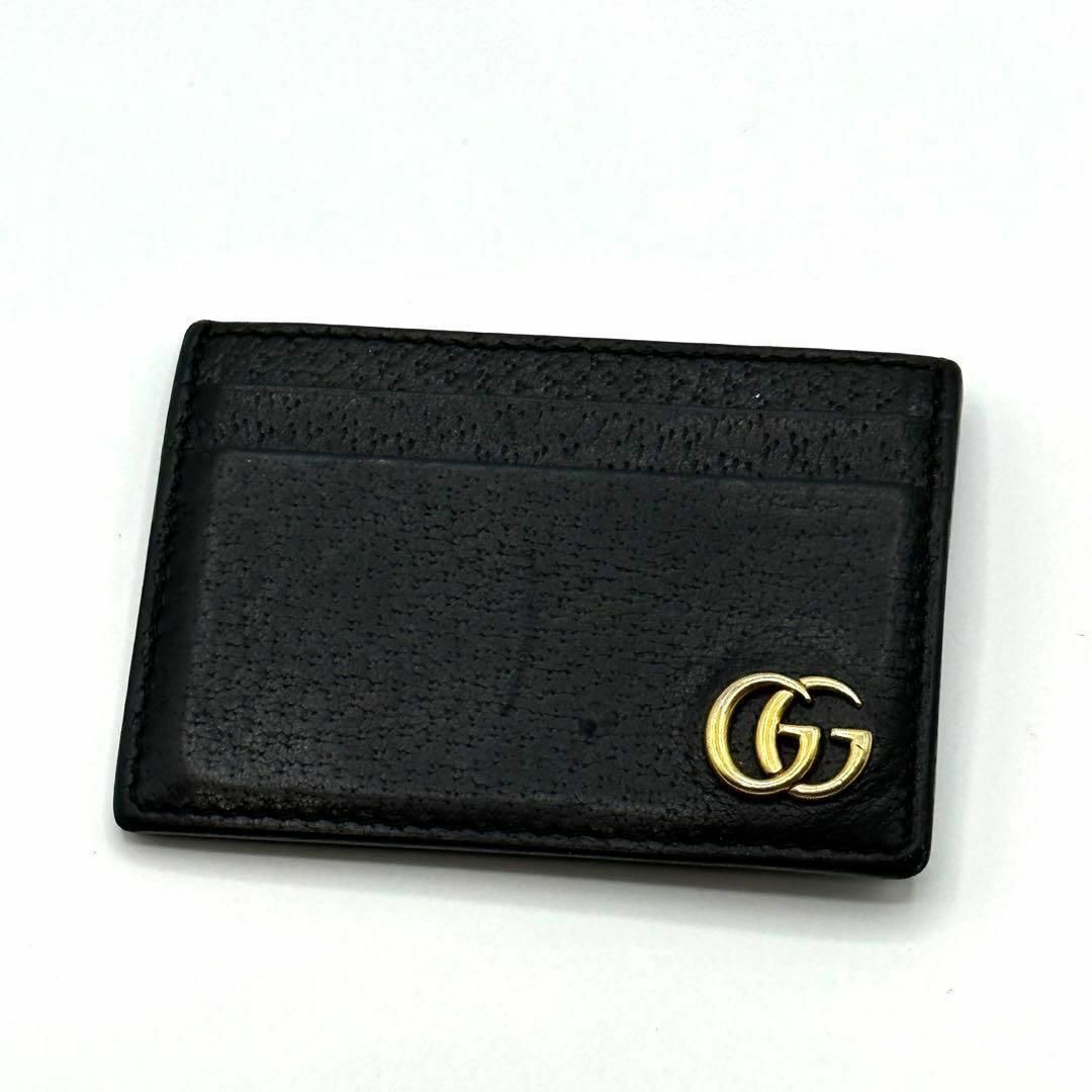 グッチ GUCCI GGマーモント レザー マネークリップ カードケース 黒 金 | フリマアプリ ラクマ