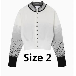 Mame Kirogouchi◆鶴カーディガン 白 size2