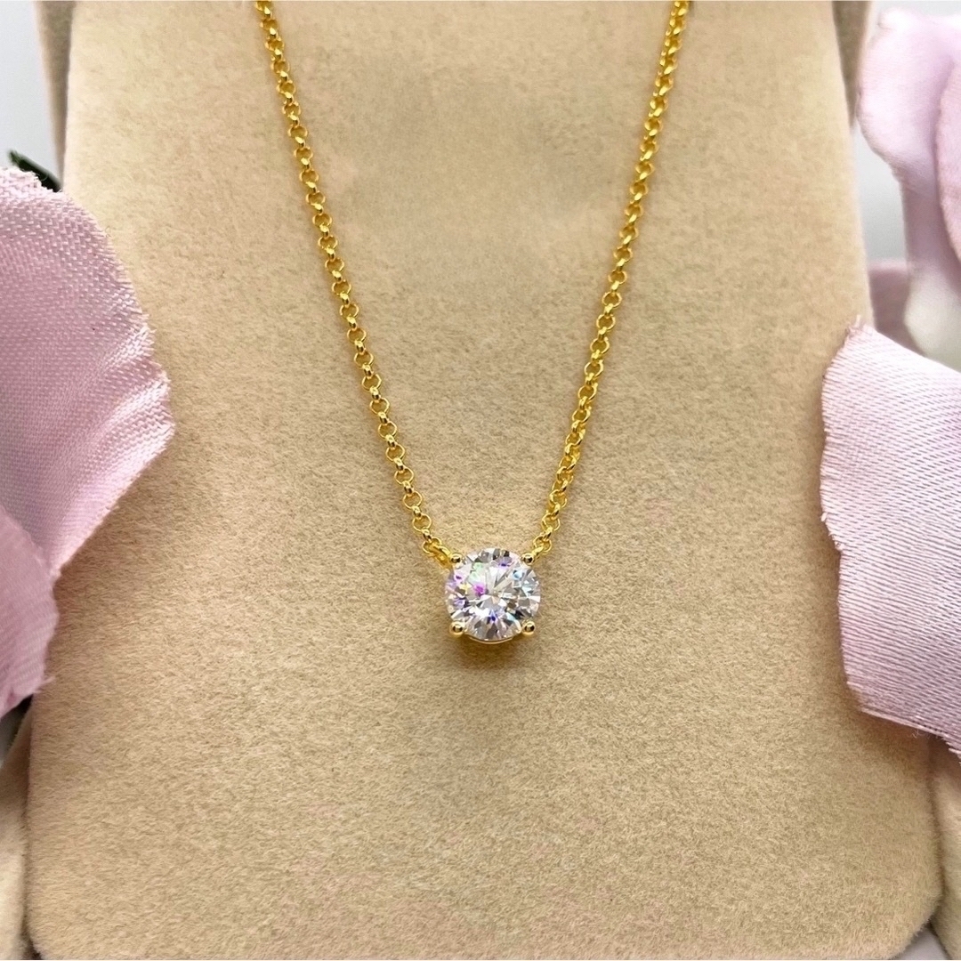 最高級 最高品質 Moissanite 1ct 18kゴールド ネックレス レディースのアクセサリー(ネックレス)の商品写真