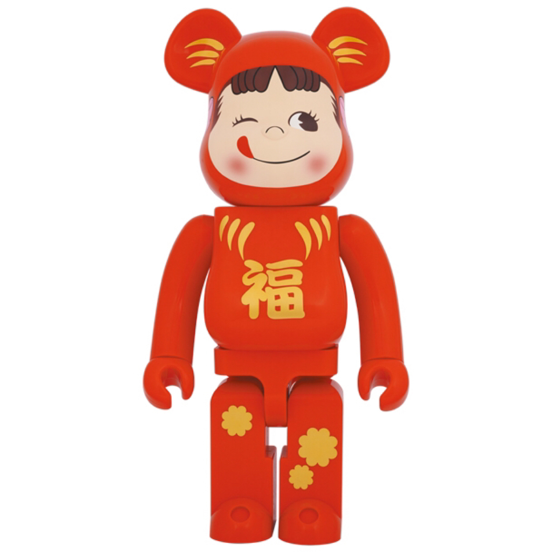 1000%  ベアブリック BE＠RBRICK 達磨 ペコちゃん