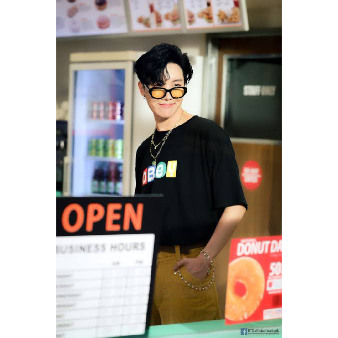 OBEY - 新品 obey ロゴTシャツ ホワイト BTS J-HOPE ホビ ホソク 着用