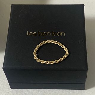 ルボンボン(les bon bon)のles bonbon delight ring K10チェーンリング　箱無し(リング(指輪))