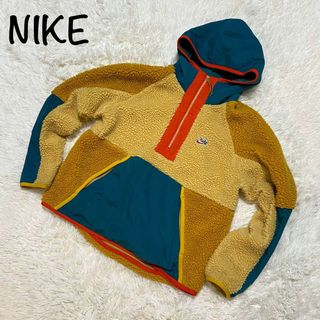 NIKE ボアジャケット ブルー マルチカラー ゆめまる Ｌサイズ