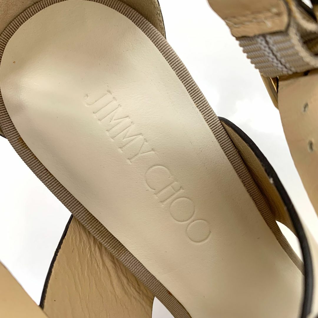 JIMMY CHOO - 5650 未使用 ジミーチュウ レザー コルク ウェッジ