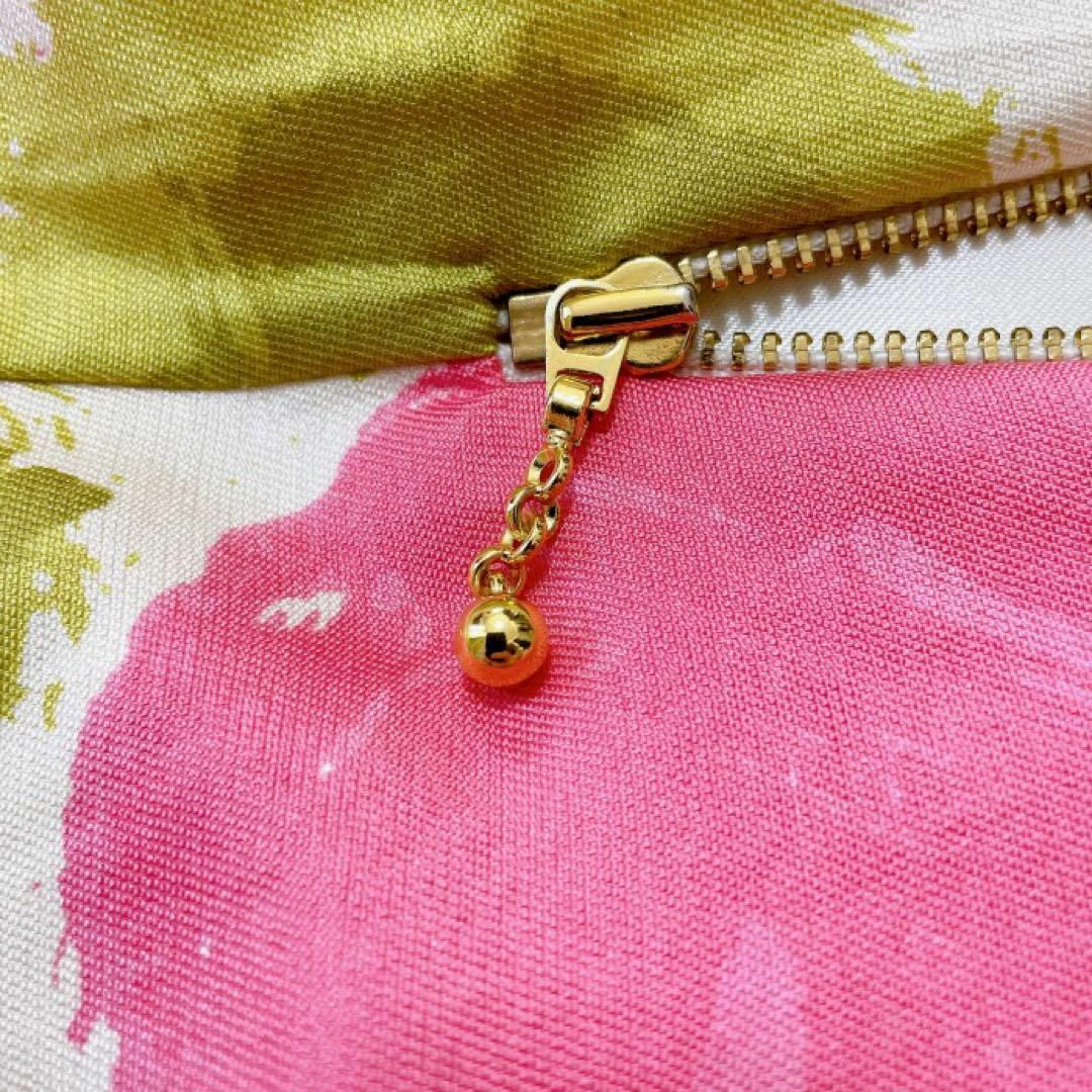 希少 kate spade NEW YORK 膝丈ワンピース シルク混 花柄 2