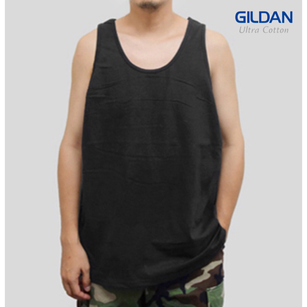 GILDAN(ギルタン)のGILDAN ギルダン 6ozウルトラコットン タンクトップ　ブラック　S メンズのトップス(タンクトップ)の商品写真