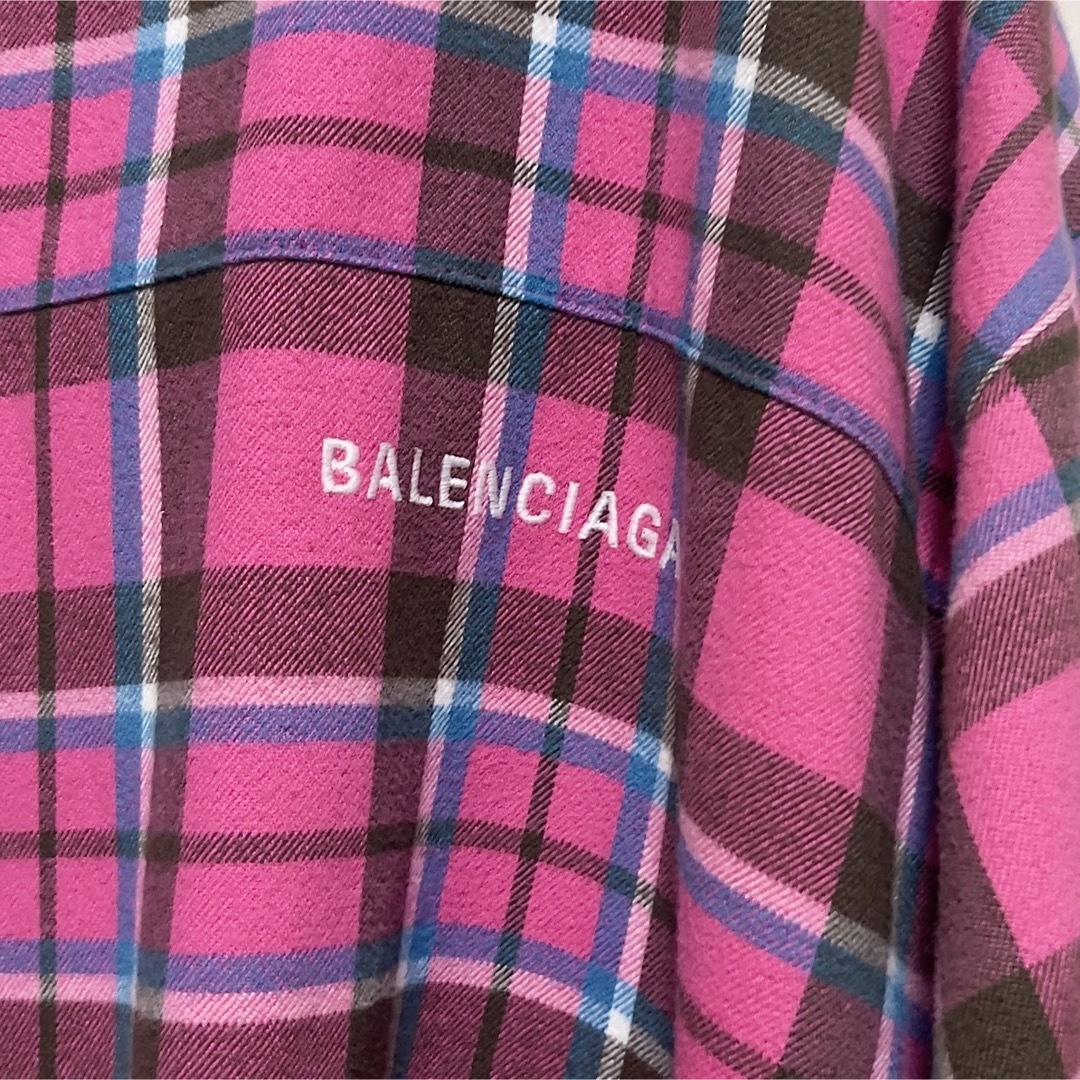BALENCIAGA 20AW オーバーサイズ チェック トラックジャケット-