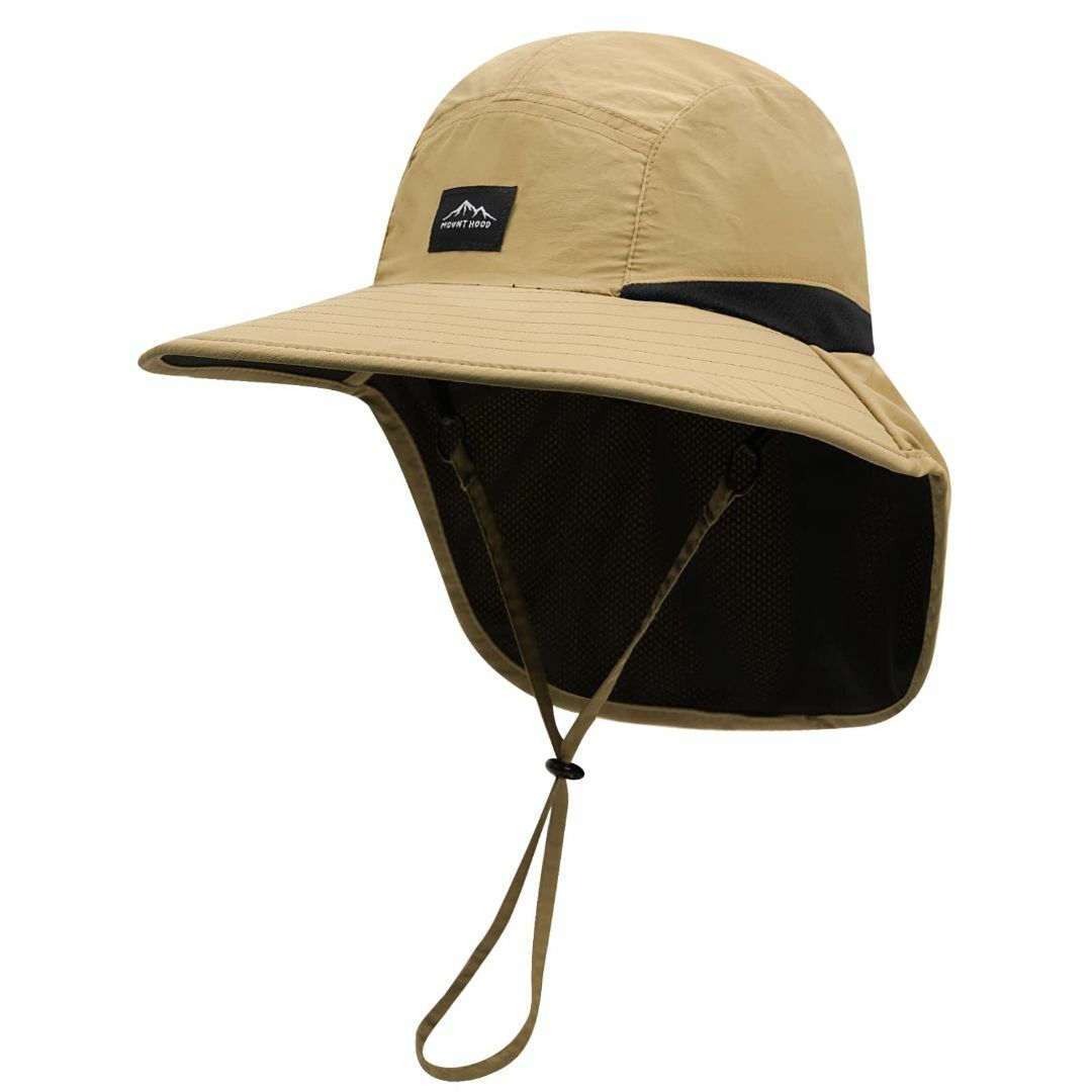 【色: G-RNYF01-カーキ】Croogo 日焼け 帽子 メンズ UPF50