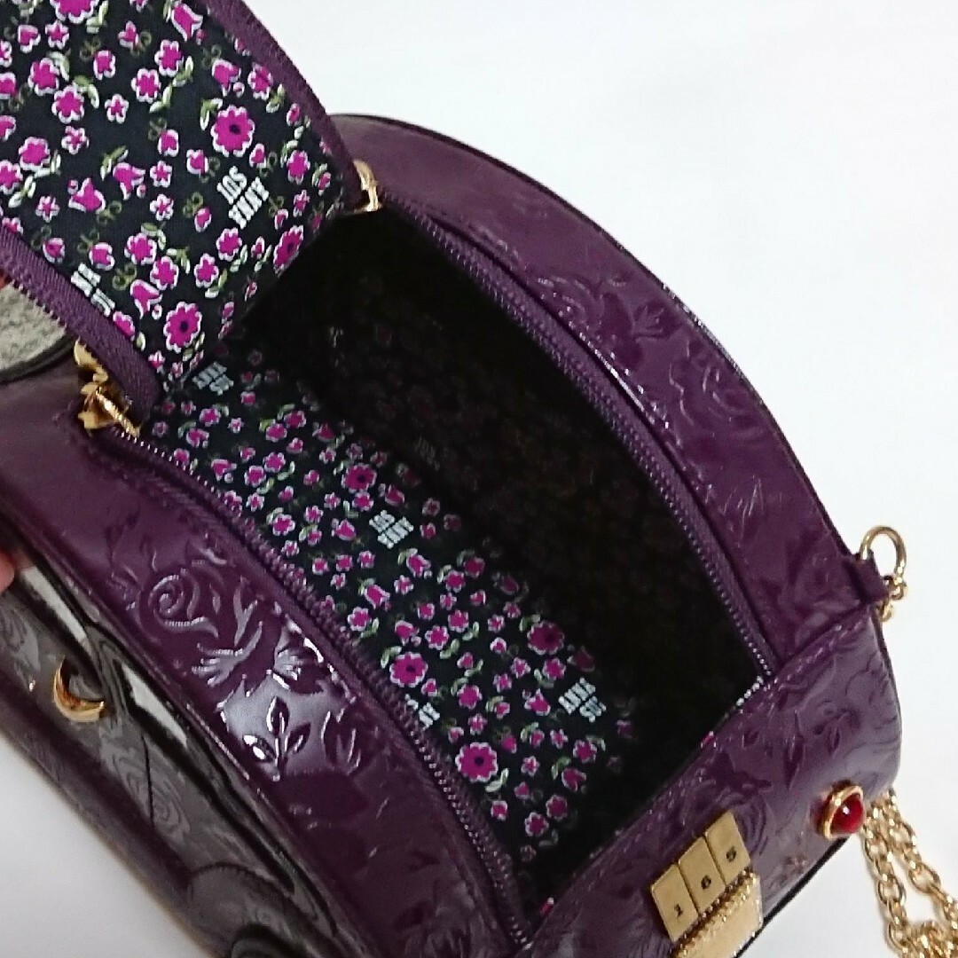 アナスイ ANNA SUI ショルダーバッグ ピンク ハート 本革 【未使用品】