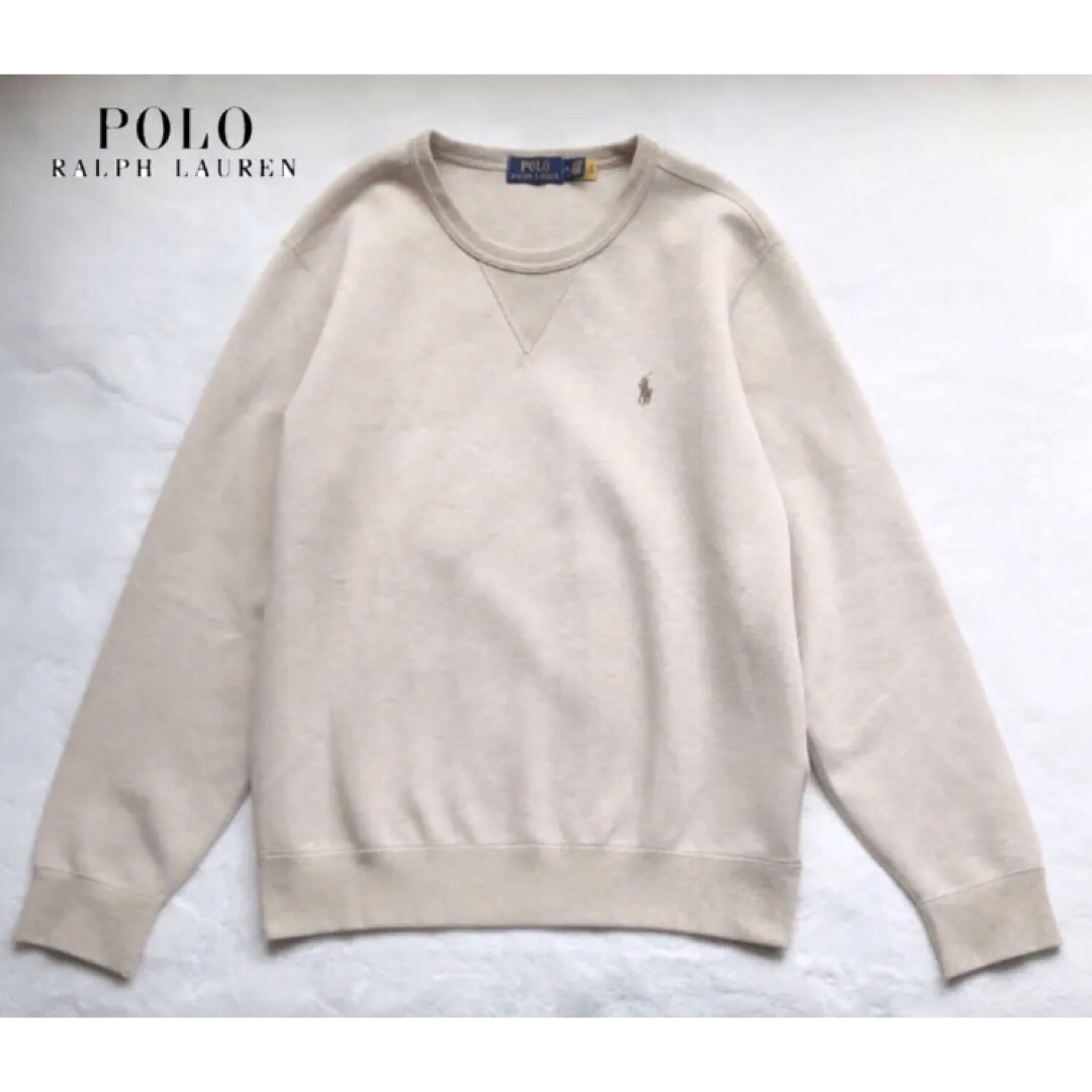 レア RALPH LAUREN ラルフローレン ポニー ベージュ スウェット M-