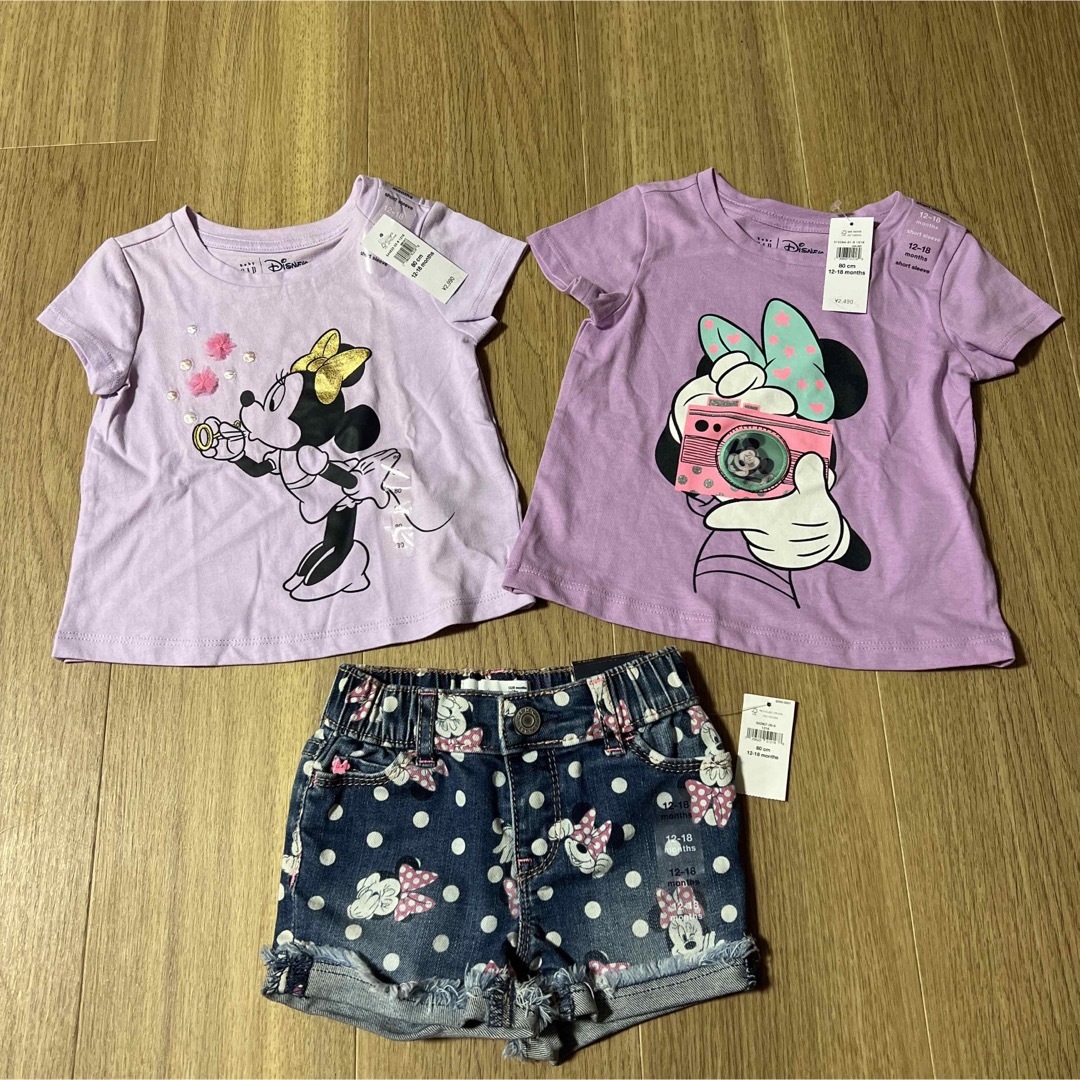 ベビーギャップ　ミニーちゃん　Tシャツ&ショーパン