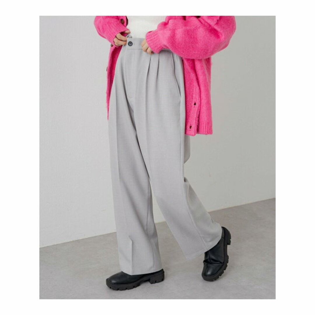 PAL GROUP OUTLET(パルグループアウトレット)の【グレー】【Kastane】TWO TUCK EASY SLACKS レディースのパンツ(その他)の商品写真