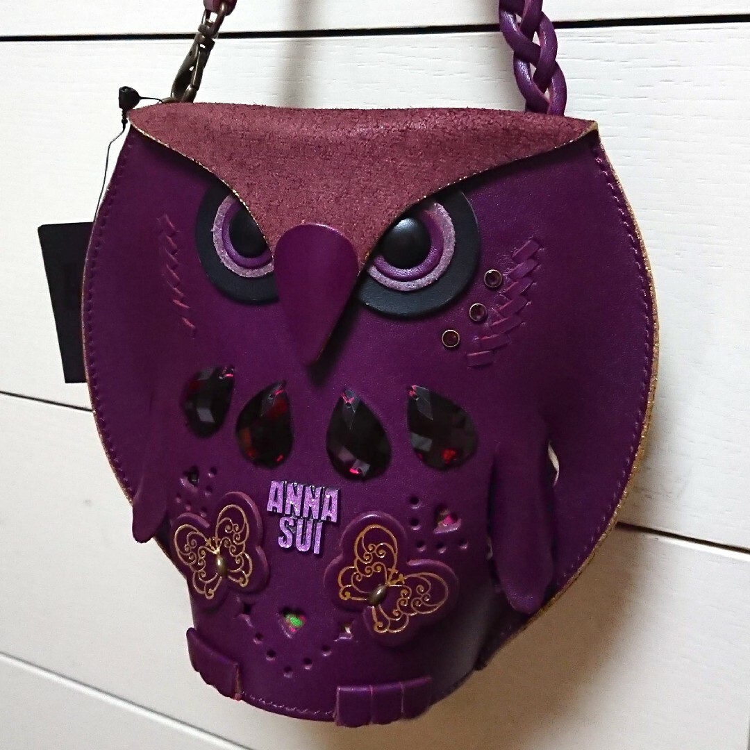 ANNA SUI アナスイ フクロウ ミニバッグ アナオウル パープル 新品