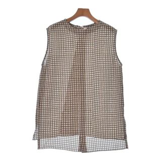 マルニ(Marni)のMARNI マルニ ブラウス 40(M位) ベージュx白x黒(総柄) 【古着】【中古】(シャツ/ブラウス(長袖/七分))