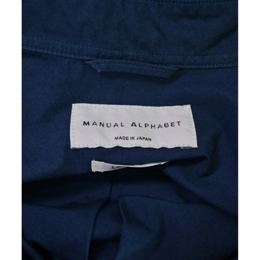 MANUAL ALPHABET(マニュアルアルファベット)のManual Alphabet カジュアルシャツ 4(XL位) 紺 【古着】【中古】 メンズのトップス(シャツ)の商品写真