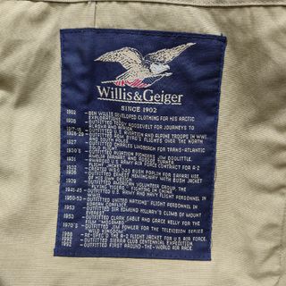 ☆超美品☆Willis&Geiger ８０年代サファリジャケット デッドストック-