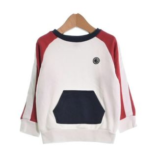 プチバトー(PETIT BATEAU)のPETIT BATEAU プチバトー スウェット 104 白x赤x紺 【古着】【中古】(Tシャツ/カットソー)