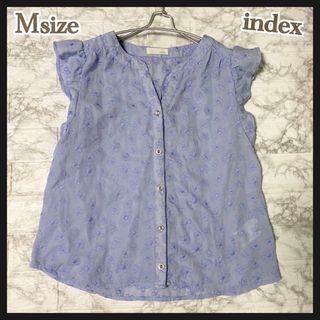 インデックス(INDEX)の古着 レディース　トップス ノースリーブ インデックス index ブルー 水色(シャツ/ブラウス(半袖/袖なし))