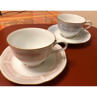 ノリタケ(Noritake)の未使用　Noritake ペアカップ&ソーサー　レースウッドゴールド(グラス/カップ)