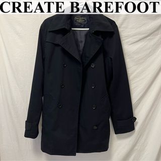 CREATE BAREFOOT ジャケット　トレンチコート　黒(トレンチコート)