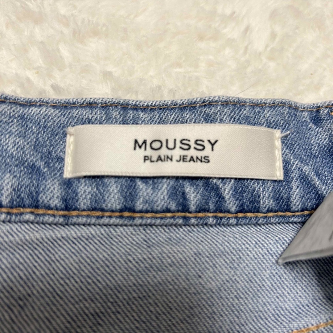 【美品】moussyPLAIN JEANS STRAIGHT 25 デニムパンツ 7