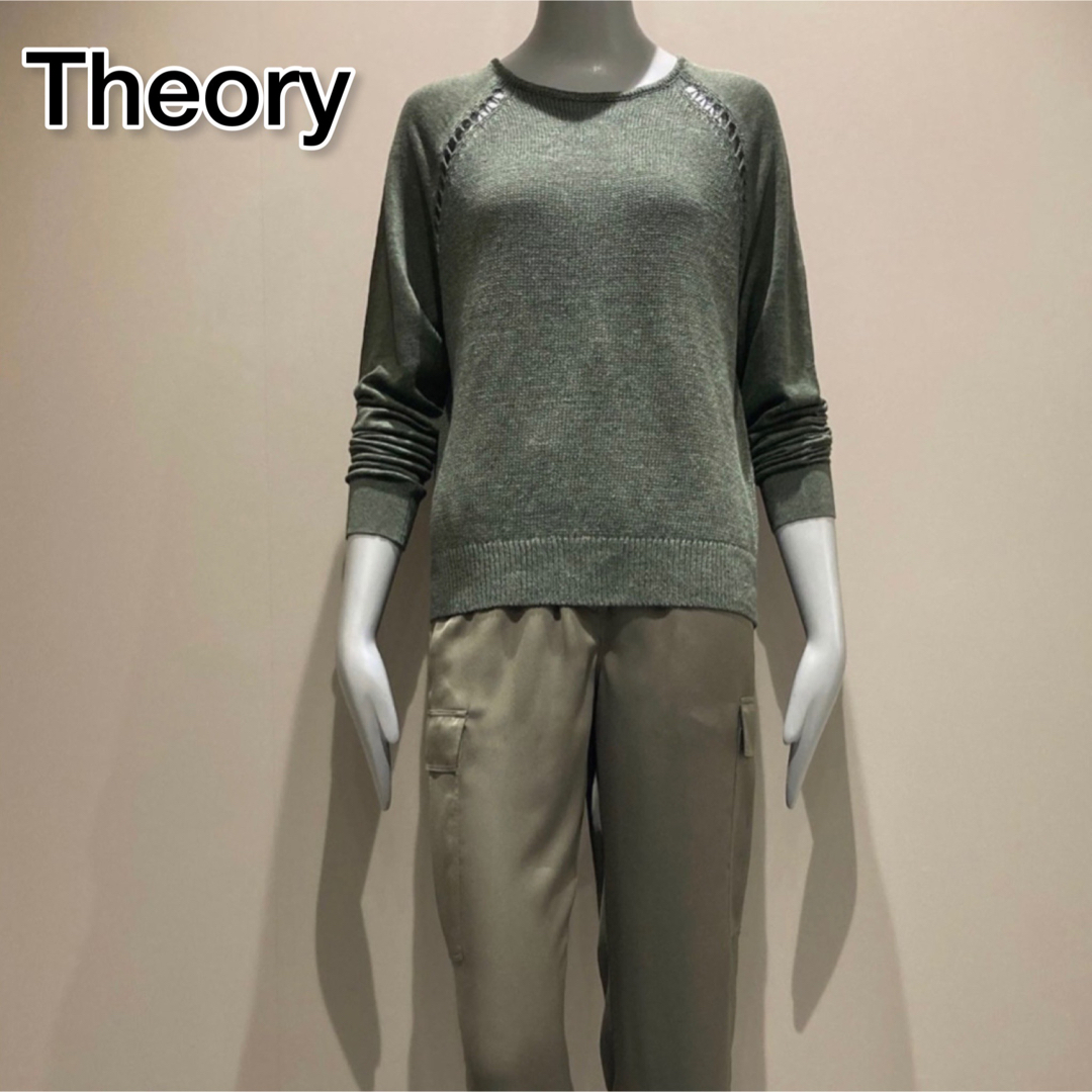 Theory 21SS リネンプルオーバーニット サマーニット 定価¥28600