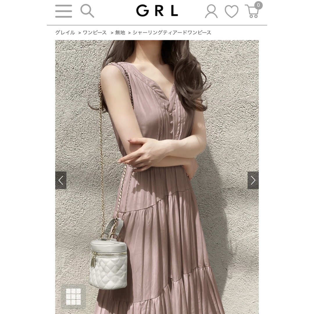 GRL(グレイル)のGRLグレイル☆くすみピンクノースリーブワンピース レディースのワンピース(ロングワンピース/マキシワンピース)の商品写真