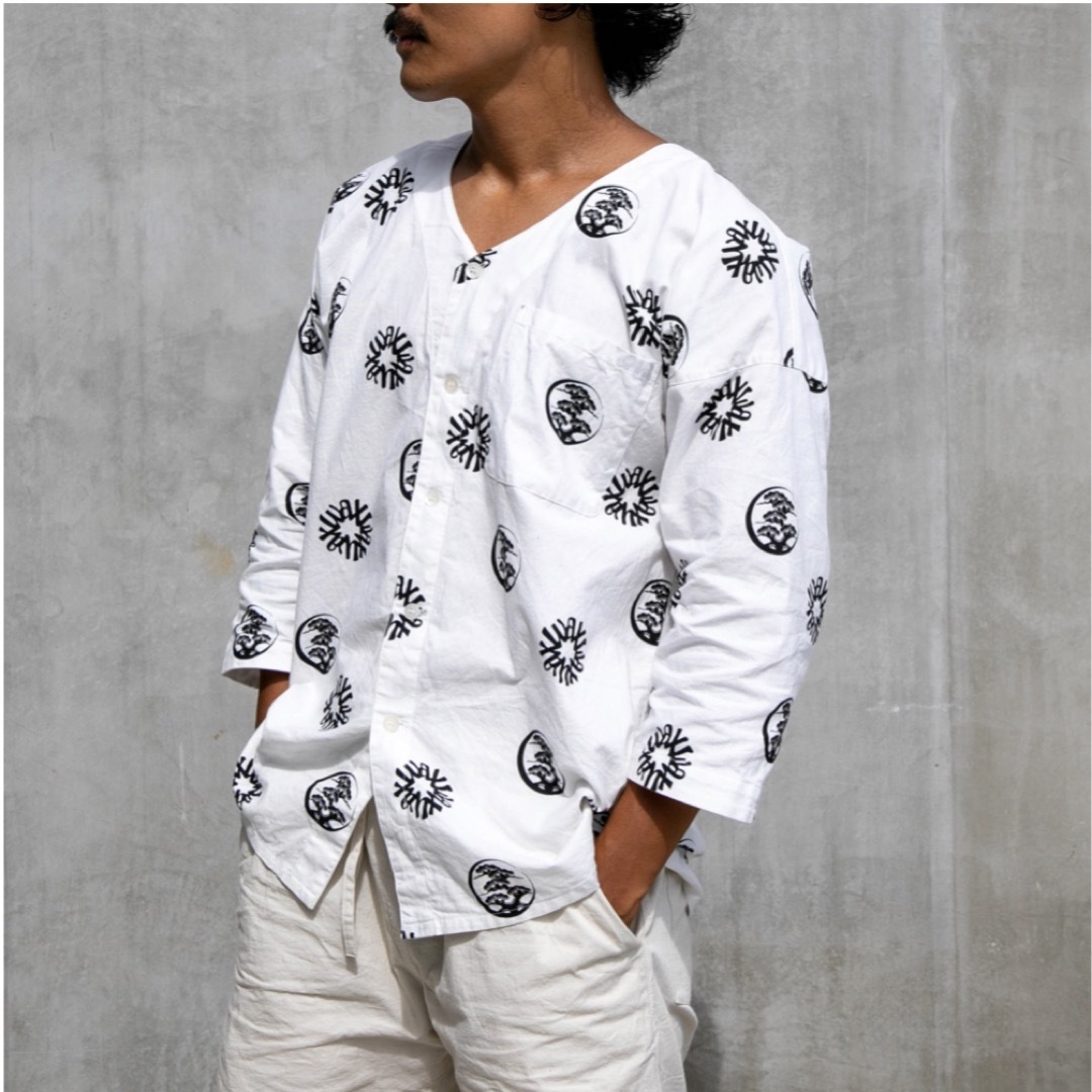 TRADMAN´S × WAX 鯉口SHIRT / 小紋柄-